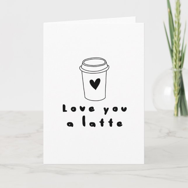Tarjeta De Agradecimiento ámele un latte (Anverso)