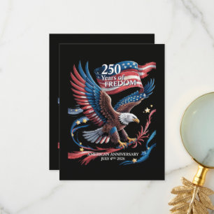 Tarjeta De Agradecimiento América 250 Años de Libertad 1776-2026