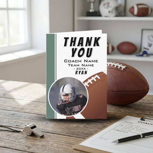 Tarjeta De Agradecimiento American Football Coach Team Player (Subido por el creador)
