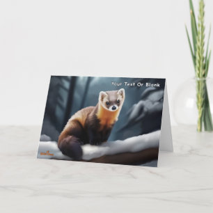 Tarjeta De Agradecimiento American Pine Marten