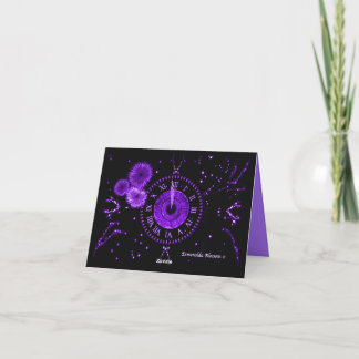 Tarjeta De Agradecimiento Amethyst Midnight Clock