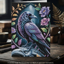 Tarjeta De Agradecimiento Améthyst Místico Academia Oscura Cuervo