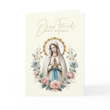 AMIGO Feliz cumpleaños Floral Religiosa