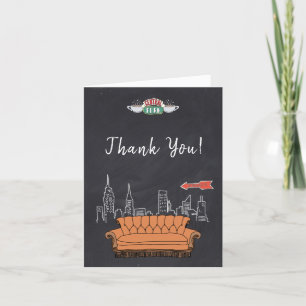 Tarjeta De Agradecimiento AMIGOS™   Central Perk Chalkboard