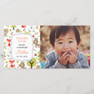 Tarjeta De Agradecimiento Amigos de Woodland Foto de cualquier ocasión Graci