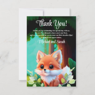 Tarjeta De Agradecimiento Amigos del bosque de animales de bosque dibujando 