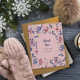 Tarjeta De Agradecimiento Amigos del bosque de Navidad en el bosque de invie