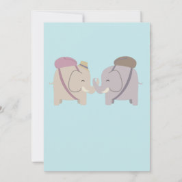 Tarjeta De Agradecimiento amigos elefantes
