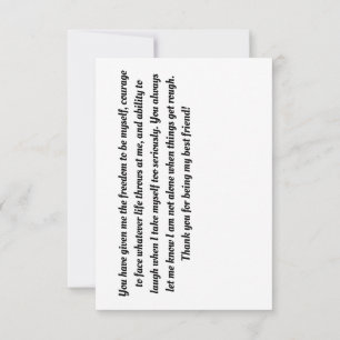 Tarjeta De Agradecimiento Amistad