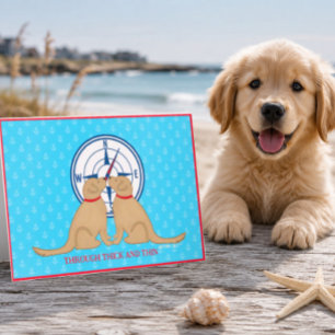Tarjeta De Agradecimiento Amistad a través de lo bueno y lo malo Perro