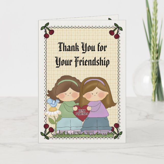 Tarjeta De Agradecimiento Amistad Gracias (Anverso)