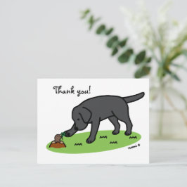 Tarjeta de agradecimiento amistosa para Labrador R