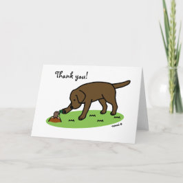 Tarjeta de agradecimiento amistoso al chocolate La