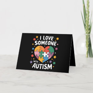 Tarjeta De Agradecimiento Amo A Alguien Con Autismo Conciencia Autista