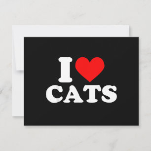 Tarjeta De Agradecimiento Amo a los Gatos - Amo a los Gatos Me Encantan los 