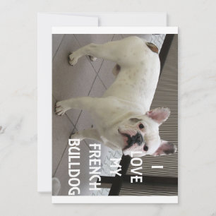 Tarjeta De Agradecimiento Amo a mi Bulldog Francés