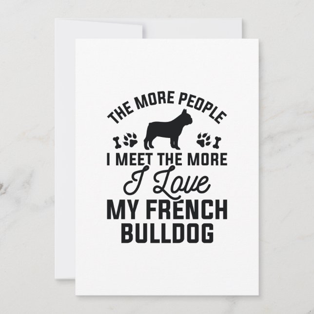 Tarjeta De Agradecimiento Amo a mi Bulldog Francés (Anverso)