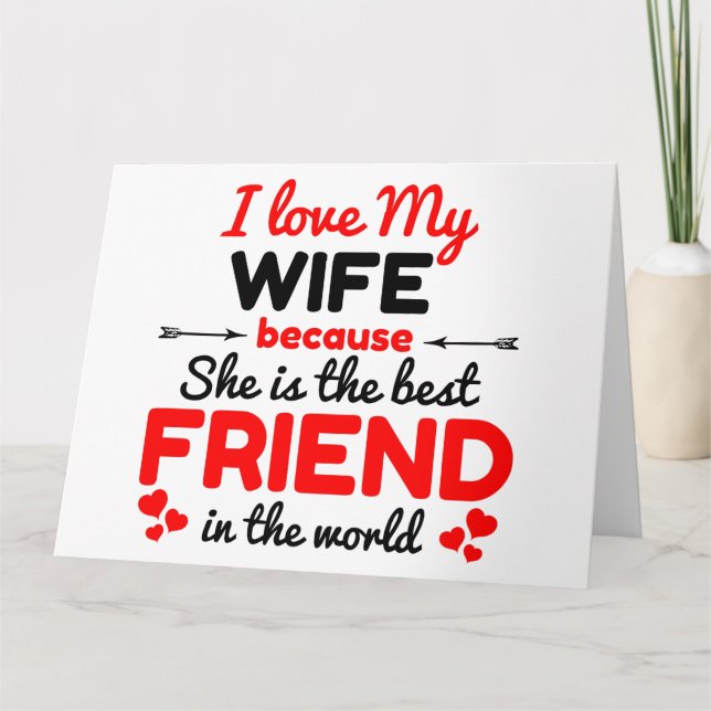 Tarjeta De Agradecimiento Amo a mi esposa (Anverso)