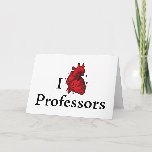 Tarjeta De Agradecimiento Amo a profesores (Anverso)