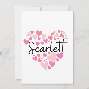 Tarjeta De Agradecimiento Amo a Scarlett