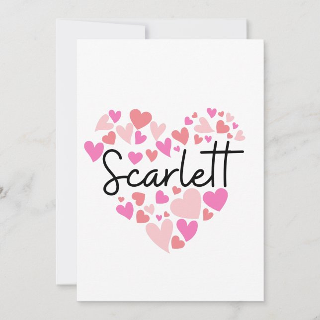 Tarjeta De Agradecimiento Amo a Scarlett (Anverso)