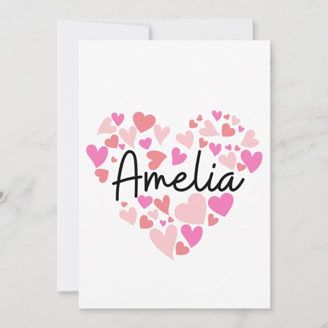 Tarjeta De Agradecimiento Amo Amelia (Anverso)