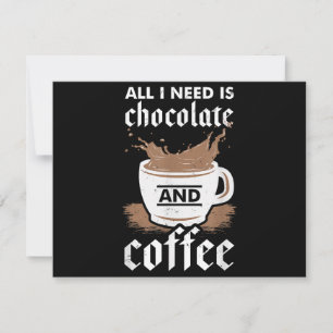Tarjeta De Agradecimiento Amo El Chocolate Y El Café