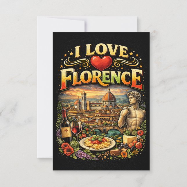 Tarjeta De Agradecimiento Amo Florencia (Anverso)