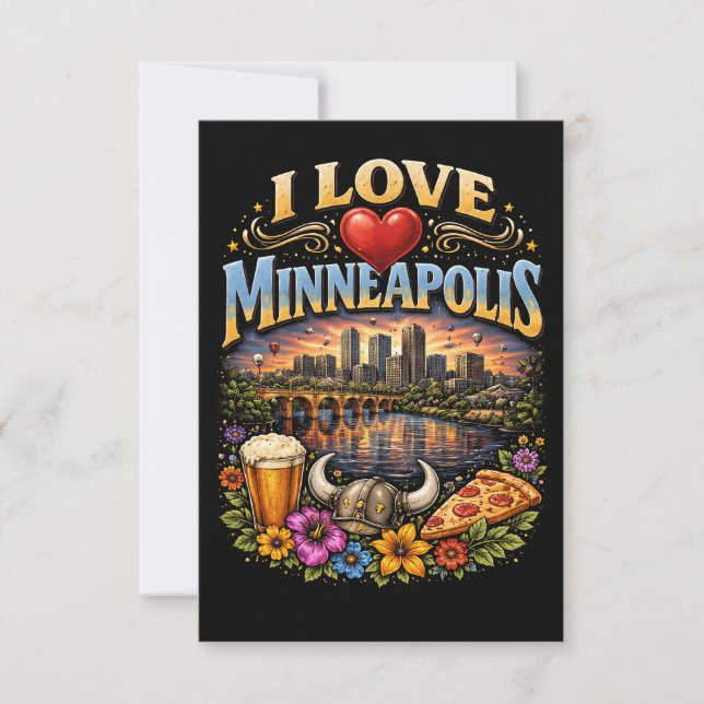 Tarjeta De Agradecimiento Amo Minneapolis (Anverso)