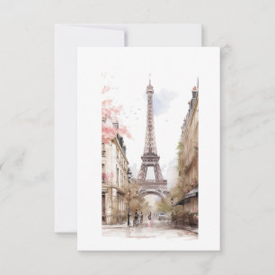 Tarjeta De Agradecimiento Amo París