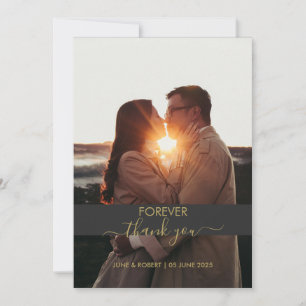 Tarjeta De Agradecimiento Amo por la foto del aniversario moderno