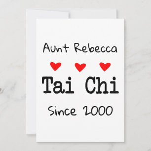 Tarjeta De Agradecimiento Amo Tai Chi Funny Cita con corazones rojos