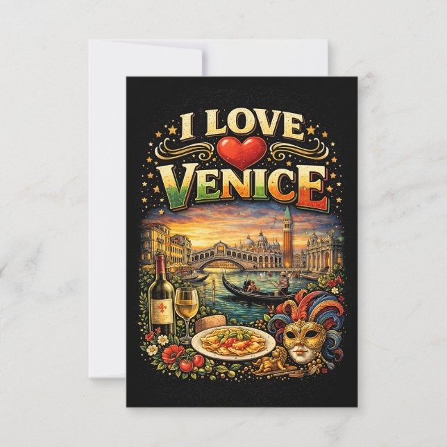 Tarjeta De Agradecimiento Amo Venecia (Anverso)