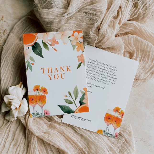 Tarjeta De Agradecimiento Amor a Primera Copa Bridal Shower Moderno (Subido por el creador)