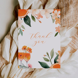 Tarjeta De Agradecimiento Amor a Primera Copa Bridal Shower Moderno