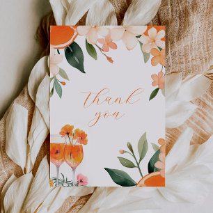 Tarjeta De Agradecimiento Amor a Primera Copa Bridal Shower Moderno