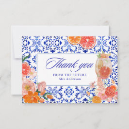 Tarjeta De Agradecimiento Amor a primera copa de spritz en la despedida de s