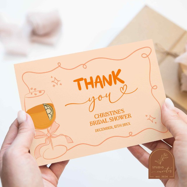 Tarjeta de agradecimiento Amor a primera Spritz (Subido por el creador)