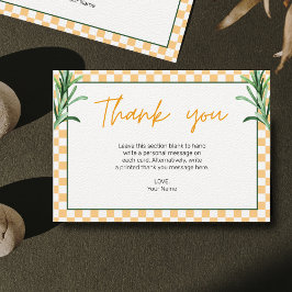 Tarjeta De Agradecimiento Amor a Primera Spritz Despedida de Soltera Naranja