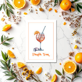 Tarjeta De Agradecimiento Amor a primera Spritz Fiesta de Despedida de Solte