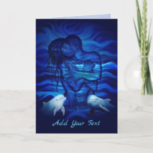 Tarjeta De Agradecimiento Amor, acto de pasión - pareja con delfín