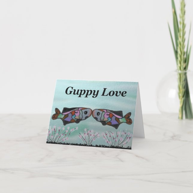 Tarjeta De Agradecimiento Amor de Guppy (Anverso)