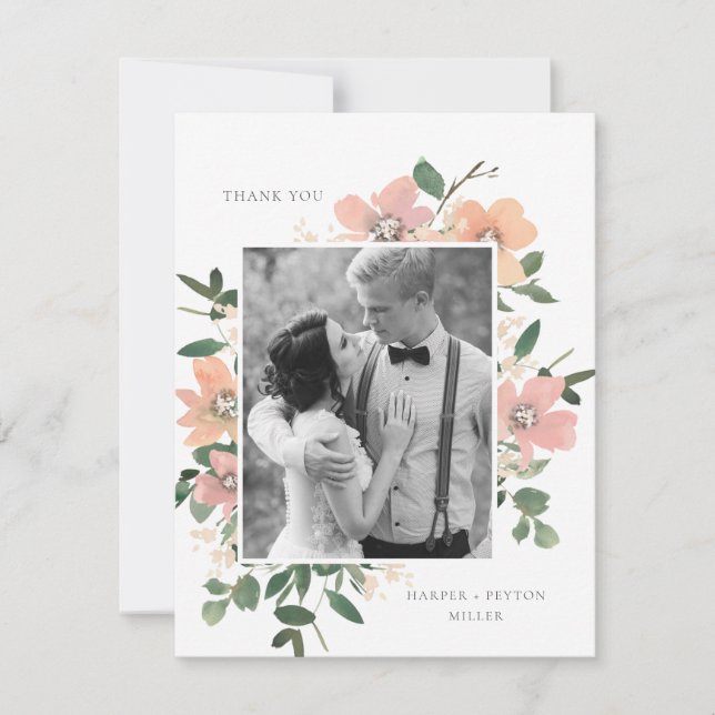 Tarjeta De Agradecimiento Amor de jardín (Anverso)