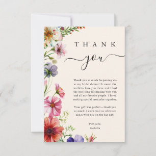 Tarjeta De Agradecimiento Amor en Flor Bodas Silvestres de Floristería
