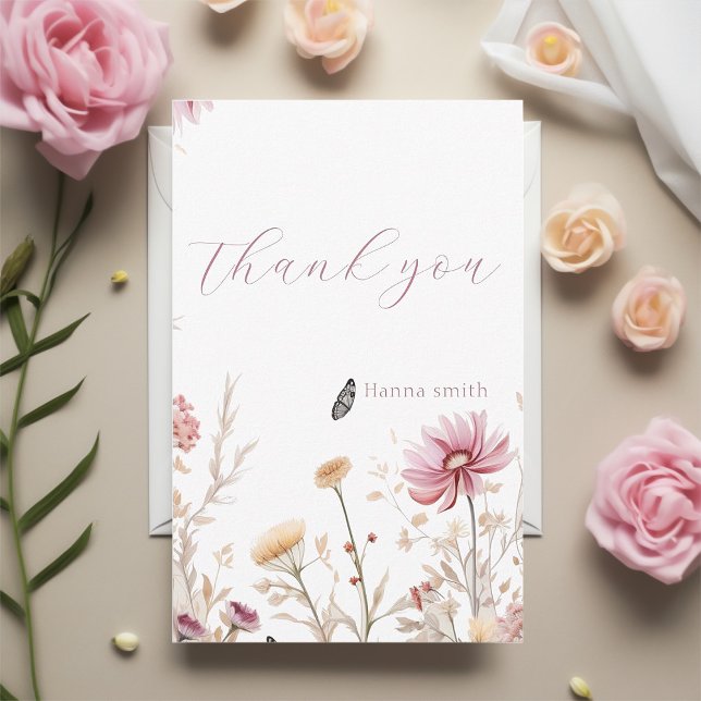 Tarjeta De Agradecimiento Amor en flor Ducha de novia (Subido por el creador)