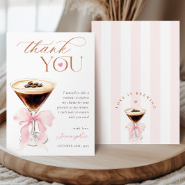 Tarjeta De Agradecimiento Amor está preparando Despedida de Soltera Coquette