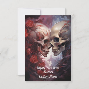 Tarjeta De Agradecimiento Amor gótico de San Valentín para siempre