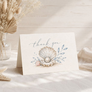Tarjeta De Agradecimiento Amor & La Boda de Playa Guardar la Fecha