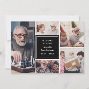 Tarjeta De Agradecimiento Amor moderno y gracias 6-Photo Funeral/Bereavement