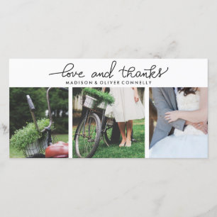Tarjeta De Agradecimiento Amor Moderno Y Gracias Boda Escrito A Mano